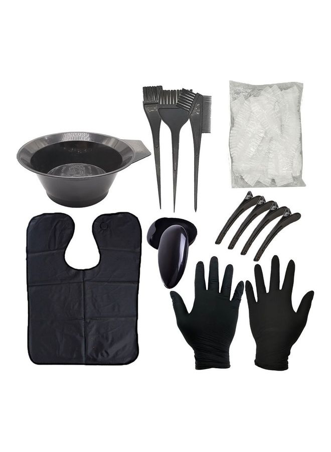 Generic 9-Piece Hair Dye Coloring Kit Black  - Image 1