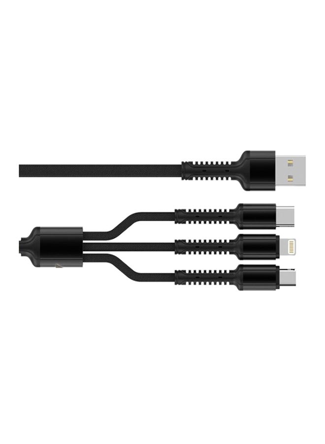 LDNIO - 3 In 1 Fast Charge Cable Multicolour - Image 1