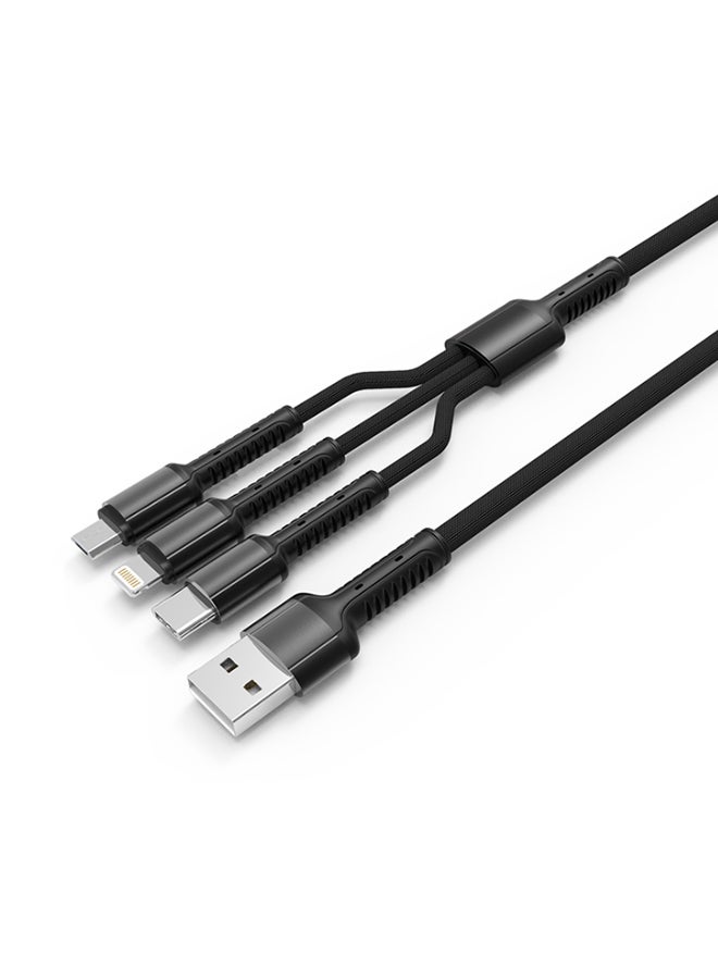 LDNIO - 3 In 1 Fast Charge Cable Multicolour - Image 1