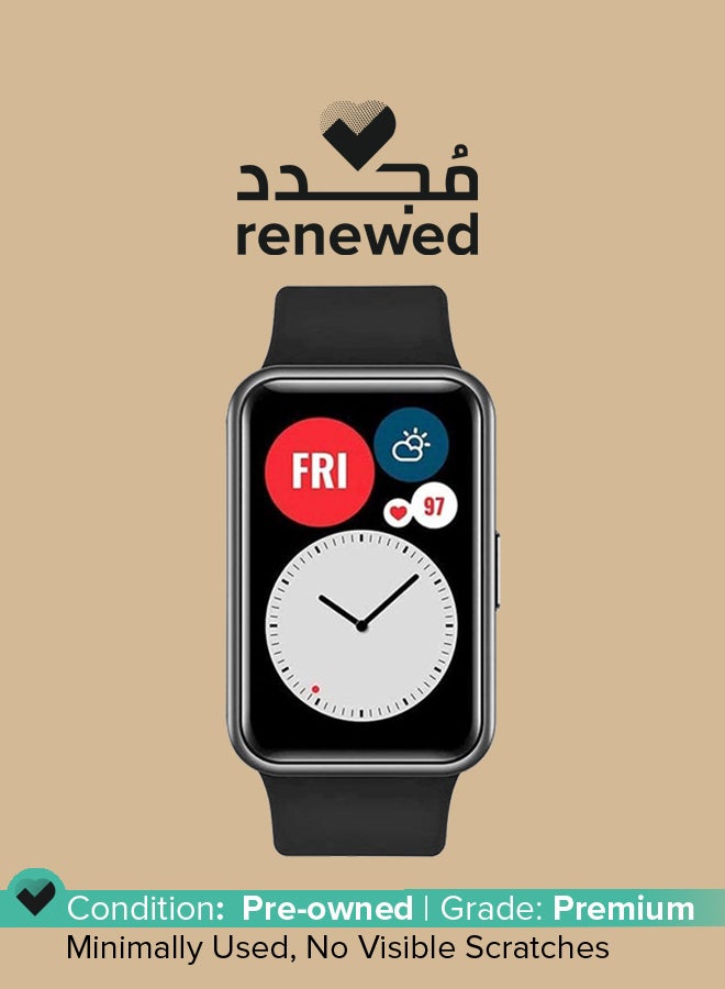 HUAWEI Renewed - Watch FIT 1.64 inch Amoled Display Touchscreen Waterproof Smart Watch, Graphite Black - Image 1