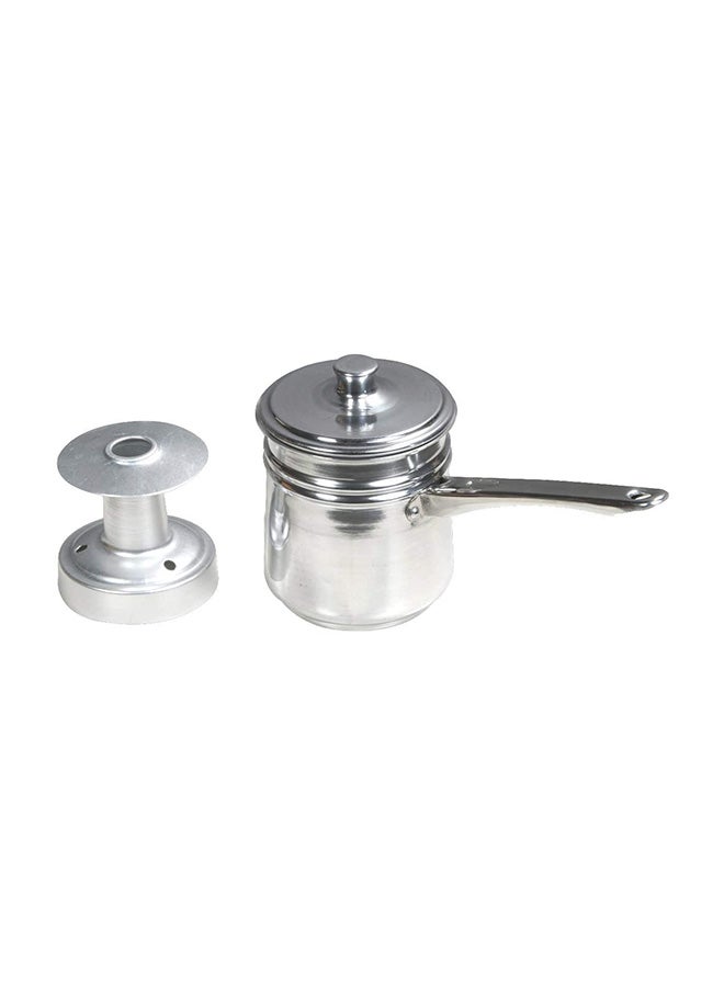 Ayda Stainless Steel Handle Arabic Coffee/ Karak Chai Fountain Gas top Kettle silver 1Liters 