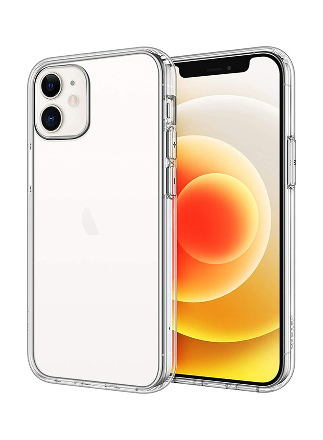 DUDAO Protective Case Cover Clear whit Tempered Glass Screen Protector  For iPhone 12 White  - Image 4