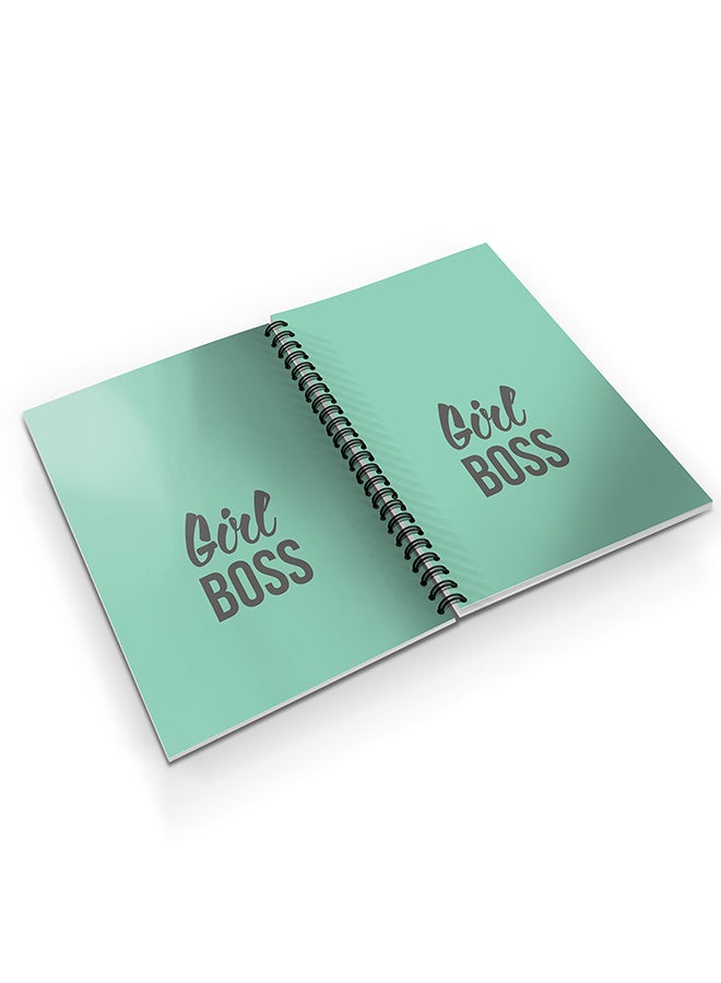 Stylizedd - Designer A5 Spiral Notebook Memo Notepad Journal Turquoise - Image 1
