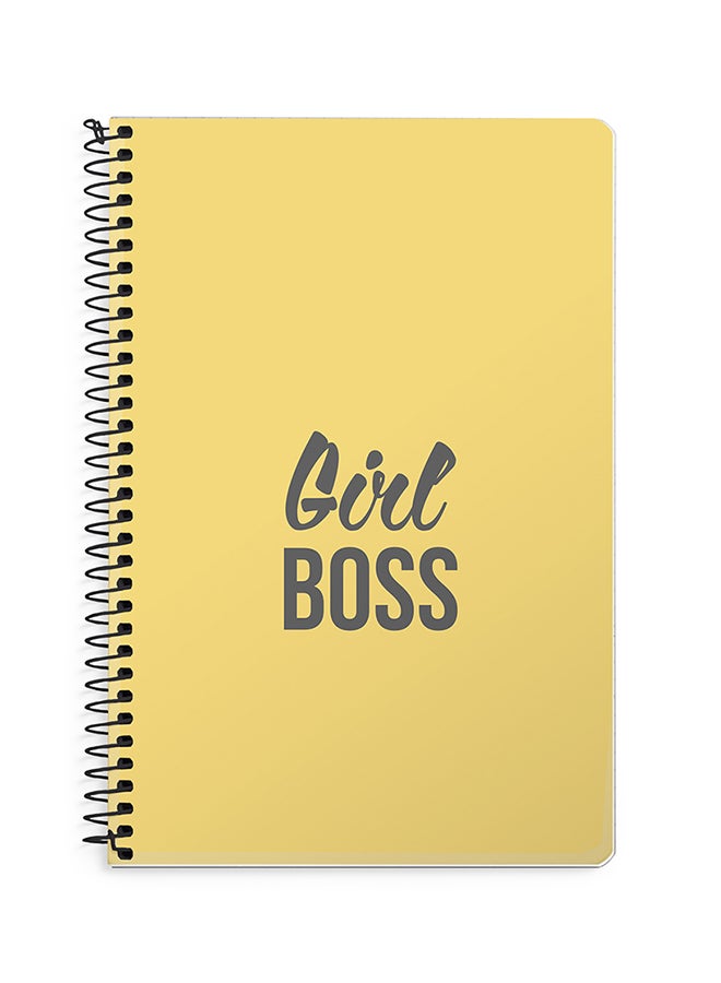 Stylizedd - Designer A5 Spiral Notebook Memo Notepad Journal Yellow - Image 1