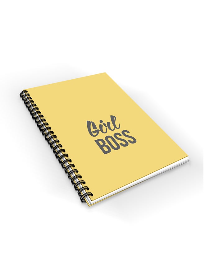 Stylizedd - Designer A5 Spiral Notebook Memo Notepad Journal Yellow - Image 1