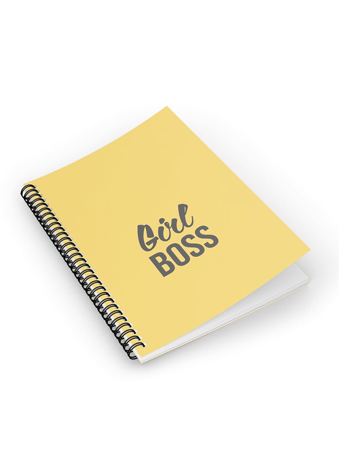 Stylizedd - Designer A5 Spiral Notebook Memo Notepad Journal Yellow - Image 1