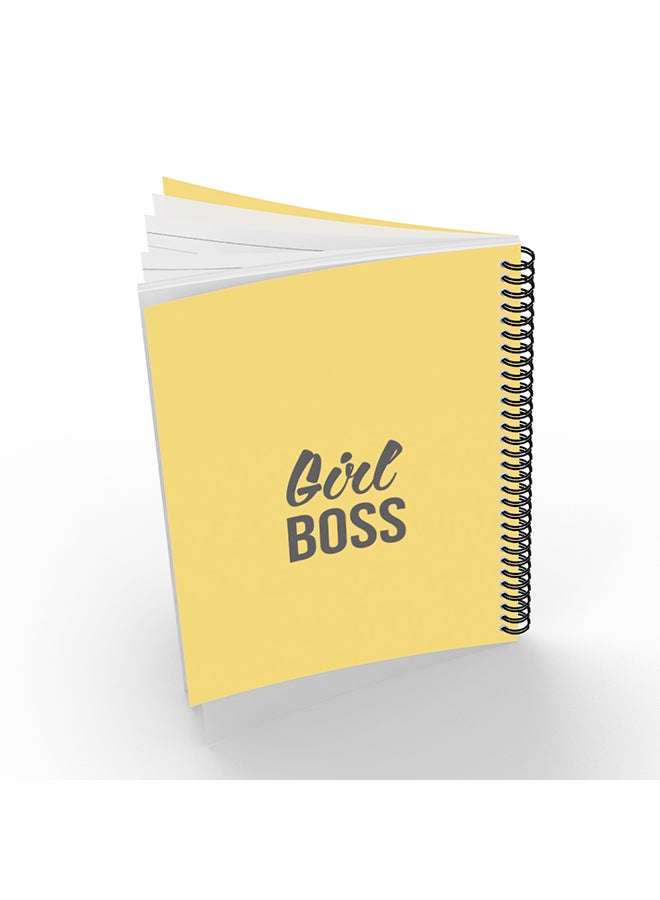 Stylizedd - Designer A5 Spiral Notebook Memo Notepad Journal Yellow - Image 1