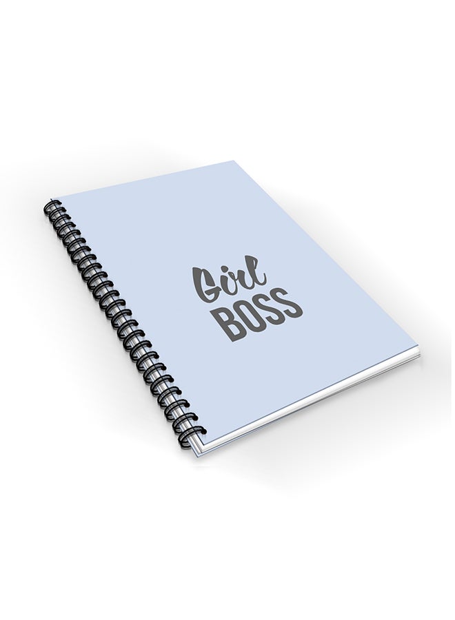 ستايلايزد دفتر ملاحظات ديزاينر بسلك لولبي مقاس A5 لليوميات أزرق - Image 2