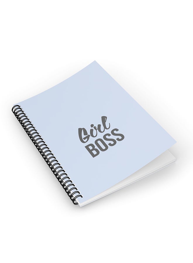 ستايلايزد دفتر ملاحظات ديزاينر بسلك لولبي مقاس A5 لليوميات أزرق - Image 4