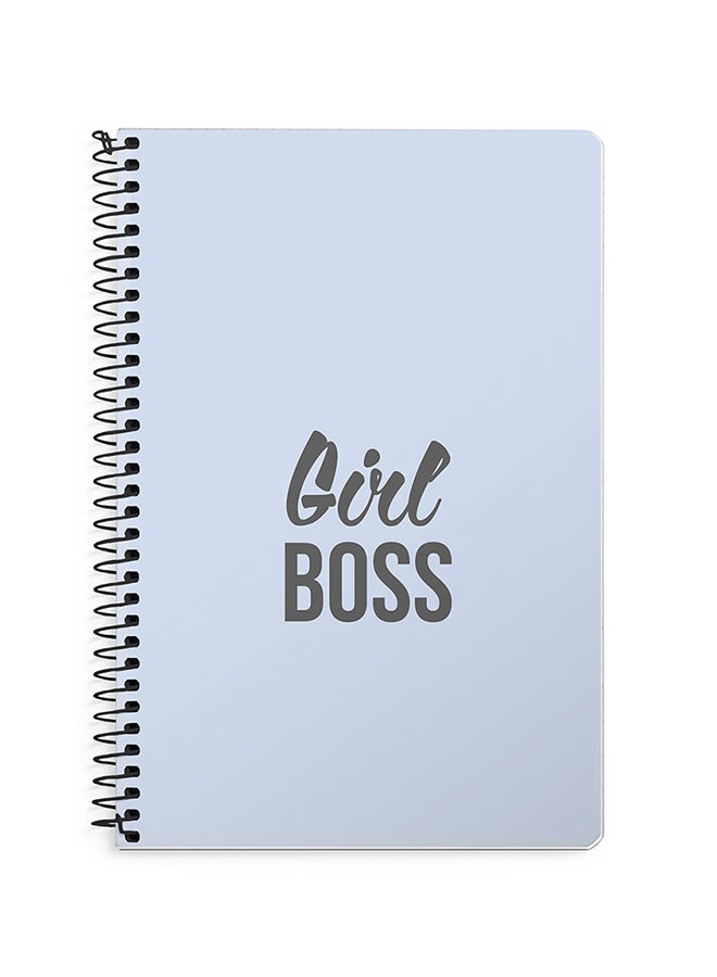 ستايلايزد دفتر ملاحظات ديزاينر بسلك لولبي مقاس A5 لليوميات أزرق - Image 1