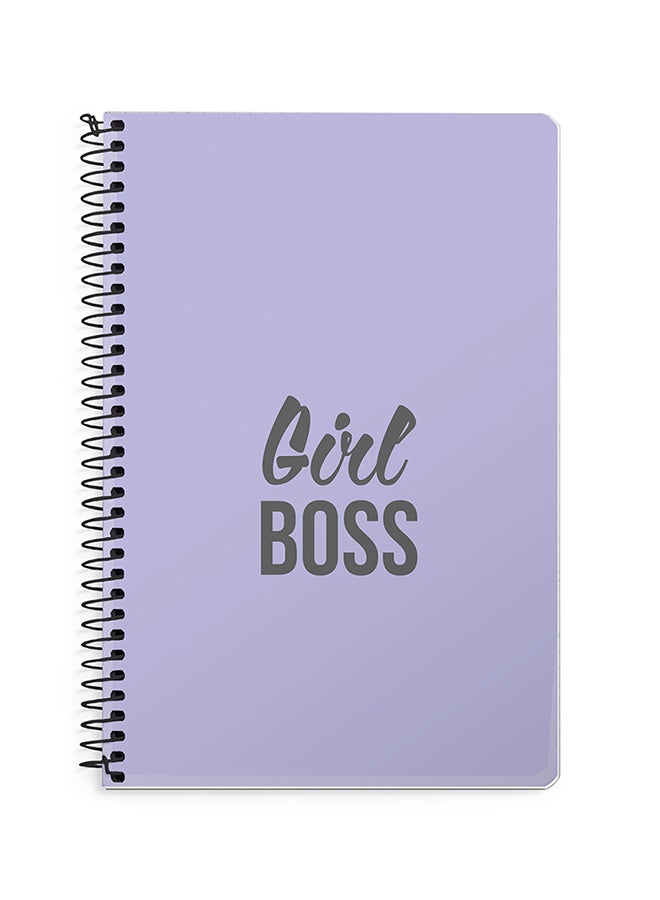 Stylizedd Designer A5 Spiral Notebook Memo Notepad Journal Purple - Image 1