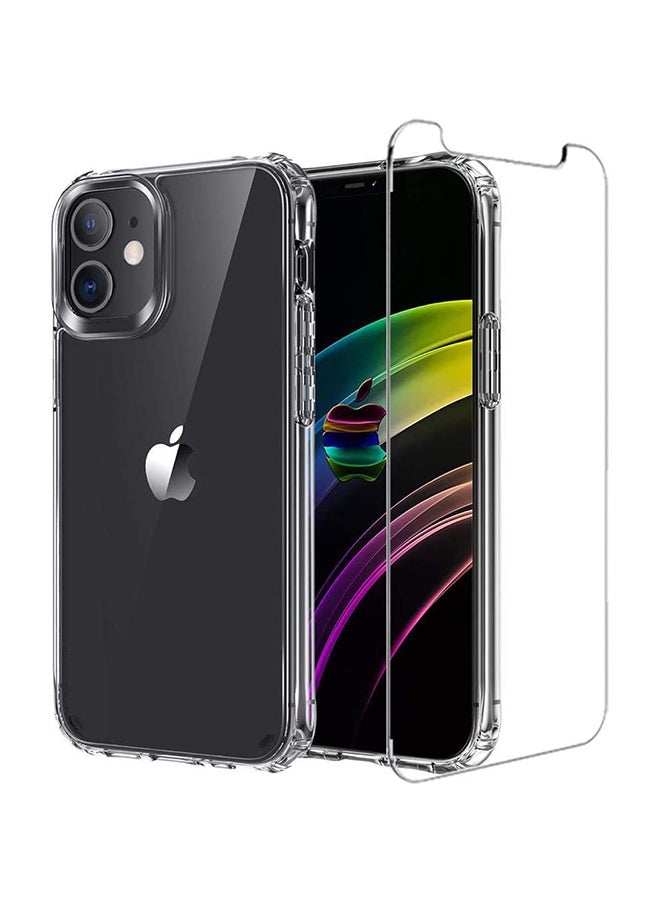 إززي تيك غطاء حماية واق مع لاصقة حماية للشاشة لهاتف أبل آيفون 12 برو <div> </div><div> شفاف - Image 3