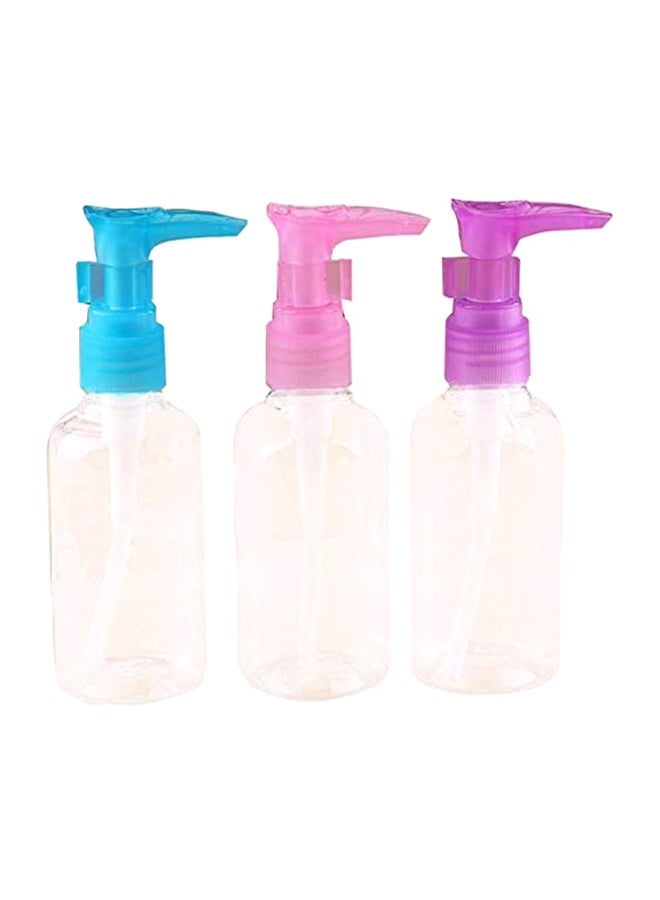 3-Piece Portable Refillable Spray Bottle Multicolour 75ml