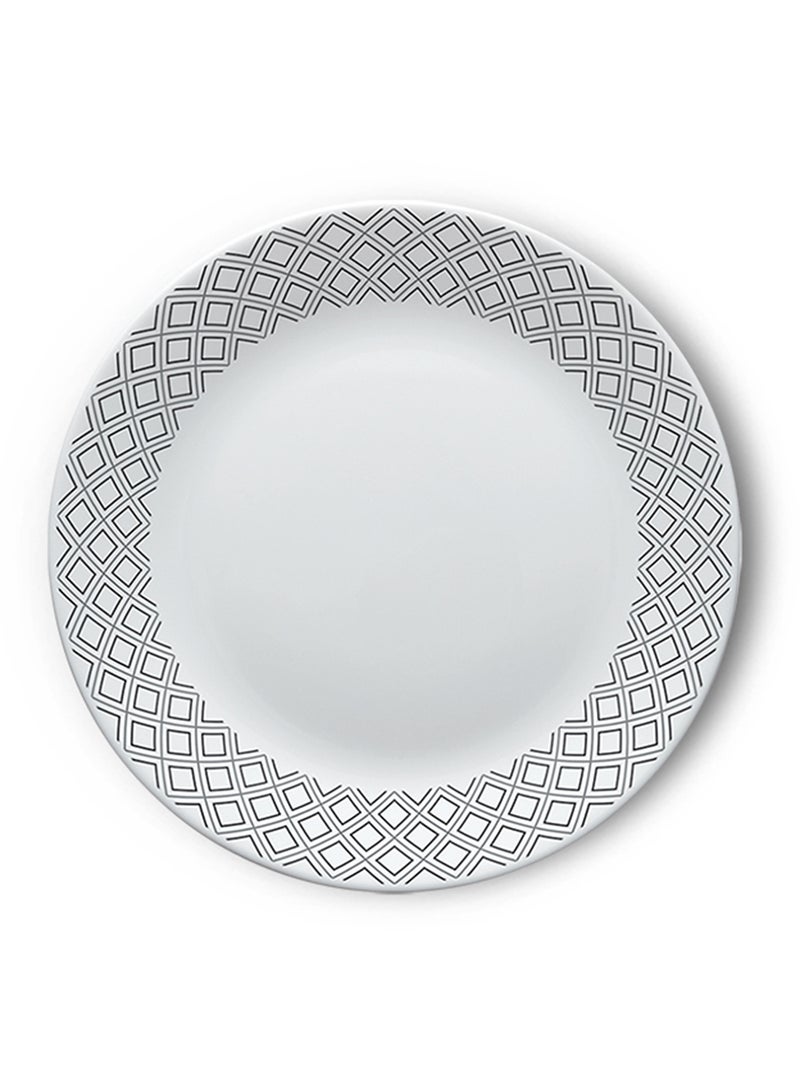 BOROSIL Opalware Dinner Set, Plates, Dishes, Bowls, Serves 6 Black/Grey Cones 27-Piece  - Image 3