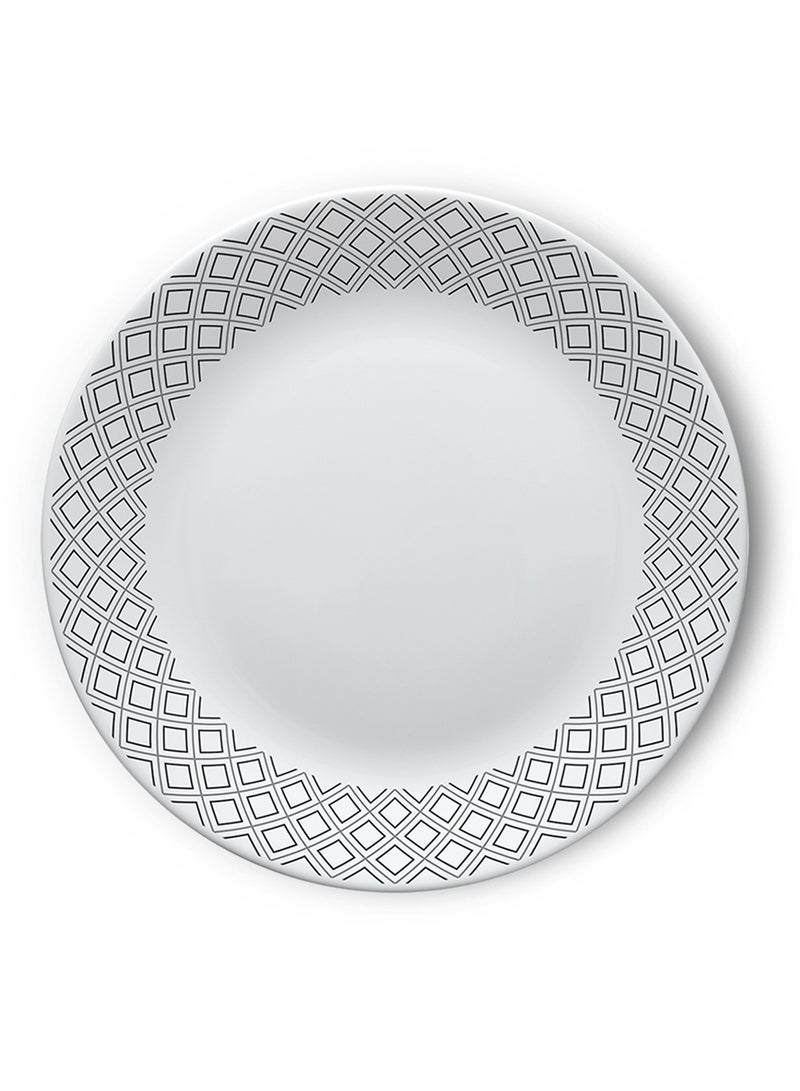 BOROSIL Opalware Dinner Set, Plates, Dishes, Bowls, Serves 6 Black/Grey Cones 27-Piece  - Image 5