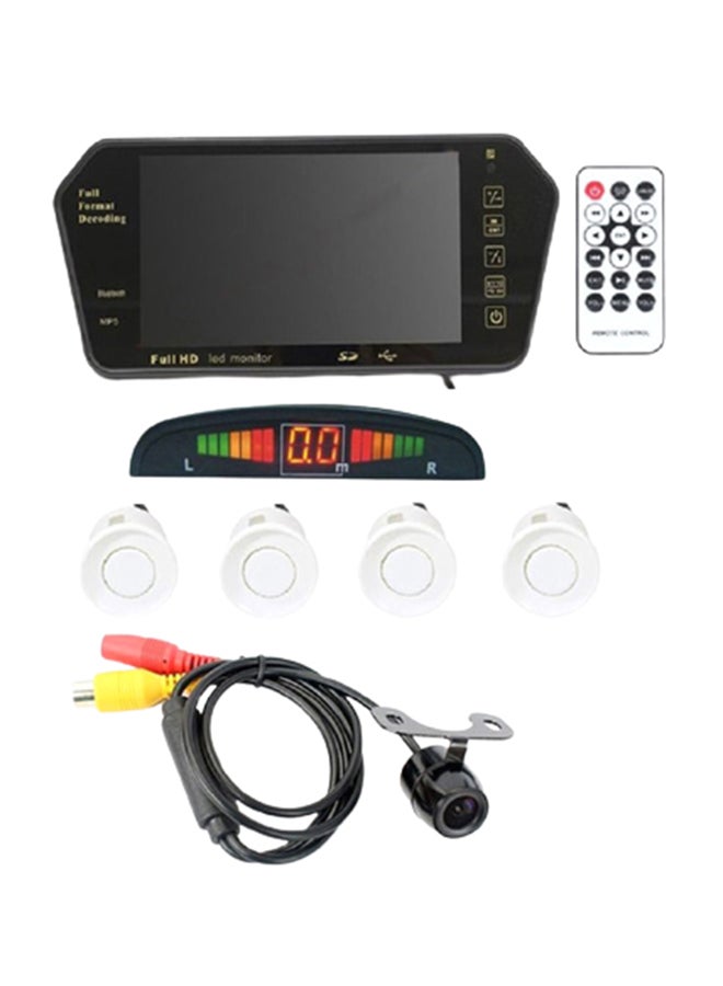 شاشة من نوع TFT عالية الوضوح لمرآة السيارة الخلفية، مقاس 7 بوصات مع كاميرا وجهاز استشعار