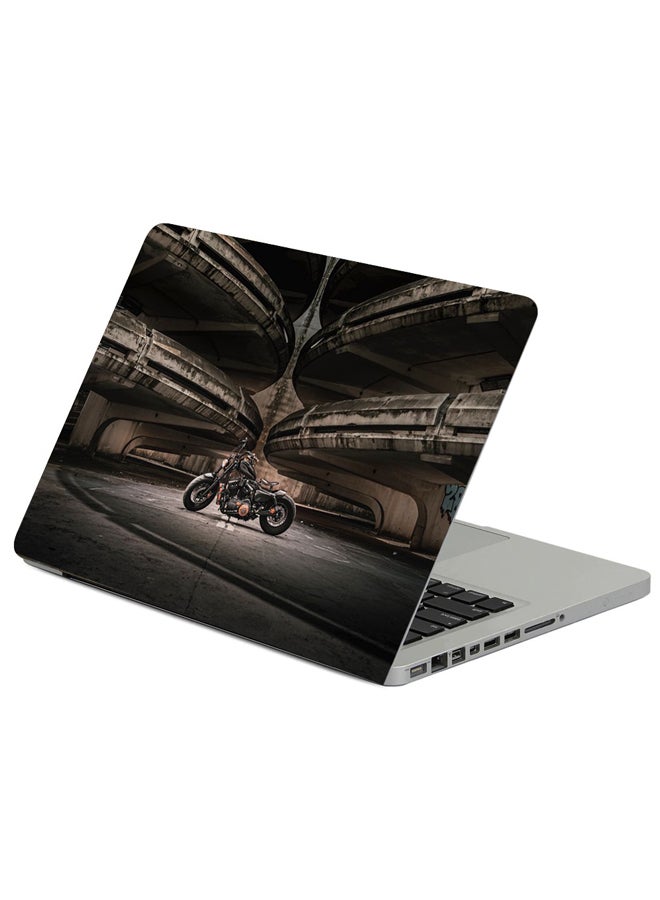 فاست برينت حافظة لابتوب بطبعة جانبية لمنظر دراجة النارية متعدد الألوان