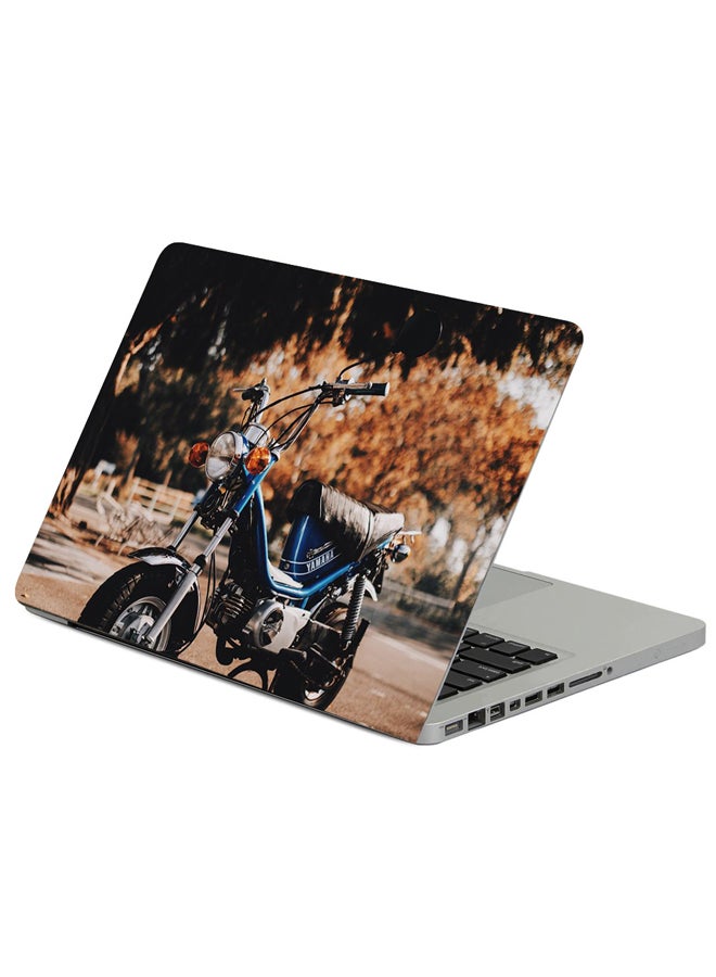 Fast Print Yamaha Bike Motorcycle Printed Laptop Sleeve Multicolor