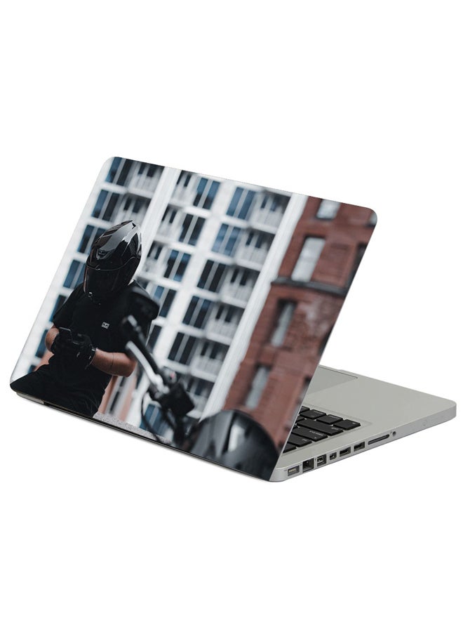 Fast Print Motorcycle Motorcyclist Helmet Printed Laptop Sleeve Multicolor