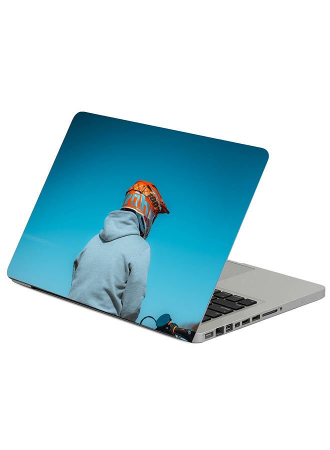 Fast Print Motorcyclist Motorcycle Helmet Printed Laptop Sleeve Multicolor 