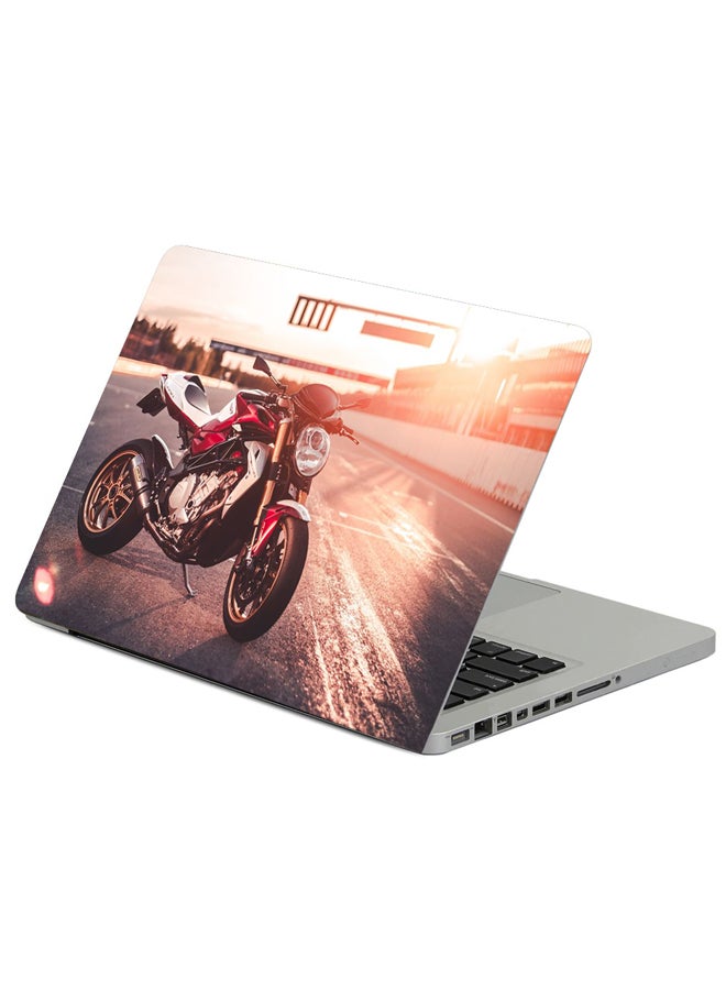 Fast Print Motorcycle Bike Sports Printed Laptop Sleeve Multicolor