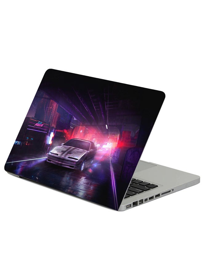 Car Night Art Printed Laptop Sleeve Multicolor