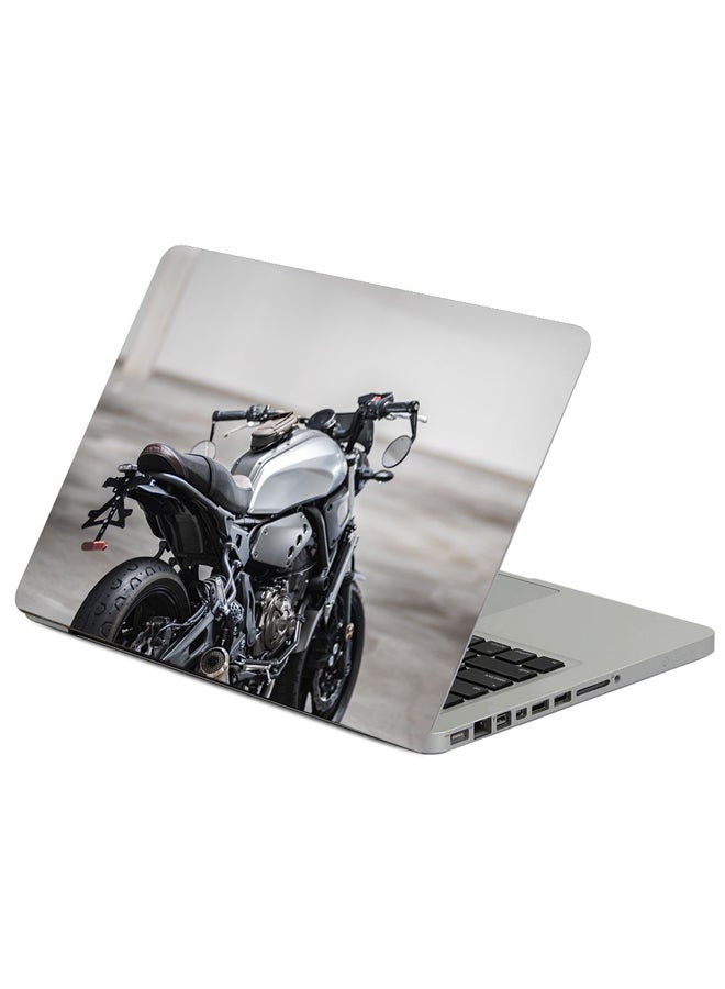Fast Print Motorcycle Rear View Wheels Printed Laptop Sleeve Multicolor