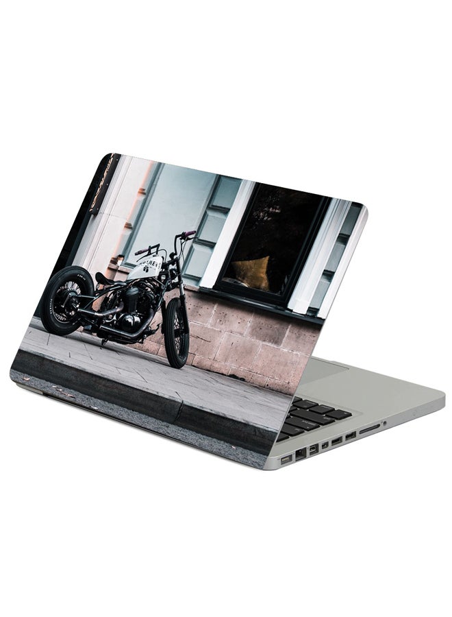 Motorcycle Bike Chopper Printed Laptop Sleeve Multicolor