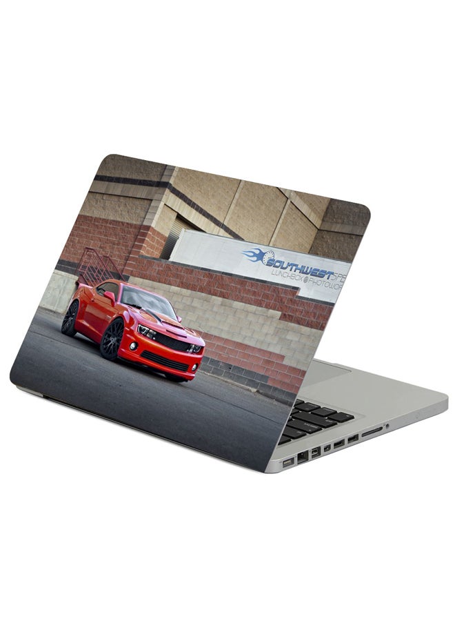 ملصق لابتوب واقٍ بطبعة سيارة شيفروليه كامارو Ss حمراء اللون متعدد الألوان