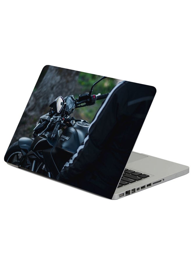 حافظة لابتوب بطبعة دراجة كاواساكي النارية متعدد الألوان