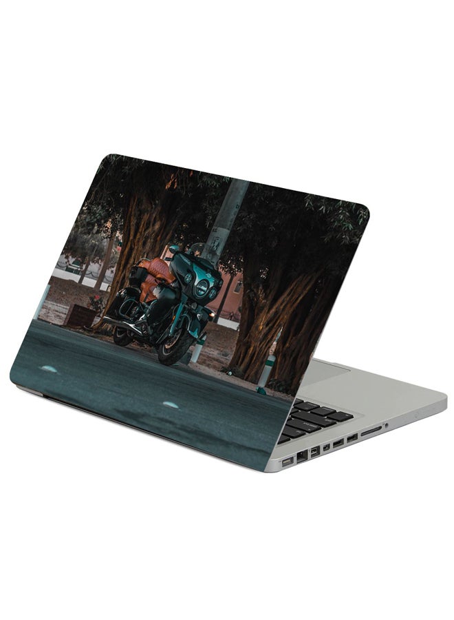 Motorcycle Bike Street Printed Laptop Sleeve Multicolor