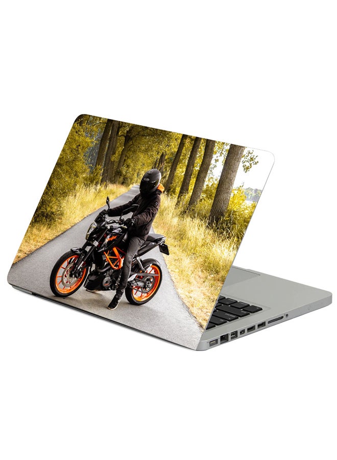 Fast Print Motorcycle Helmet Printed Laptop Sleeve Multicolor 