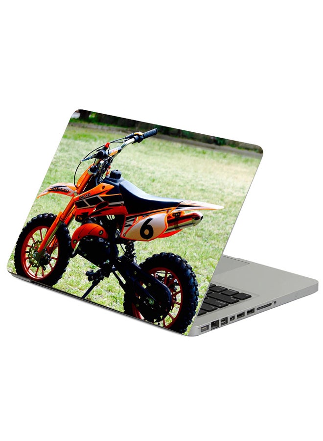 Sport Bike Side  View Printed Laptop Sleeve Multicolor