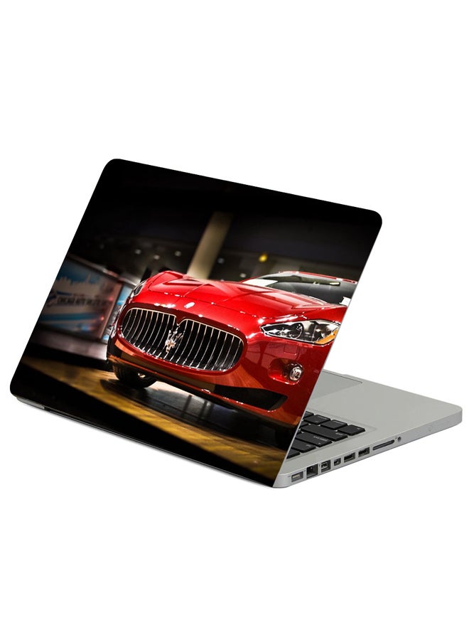 فاست برينت ملصق لابتوب بطبعة سيارة مازيراتي حمراء متعدد الألوان