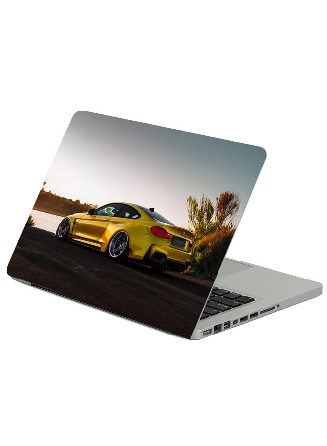 Fast Print Bmw M4 Vorsteiner Printed Laptop Skin Cover Multicolor