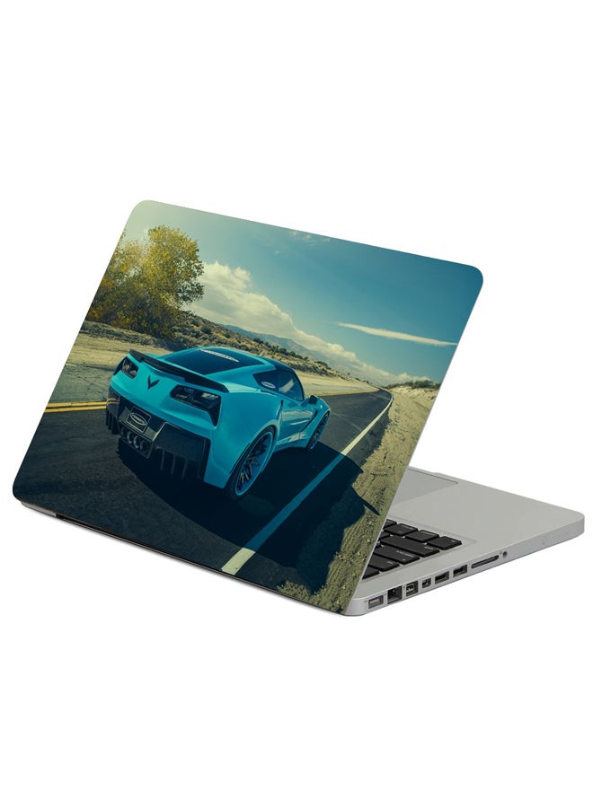 حافظة لابتوب بطبعة سيارة شيفروليه كورفيت سي7 متعدد الألوان