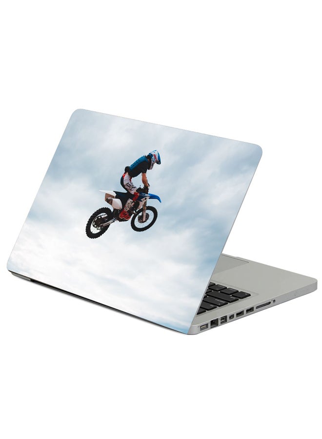 Fast Print Motorcycle Helmet Printed Laptop Sleeve Multicolor 