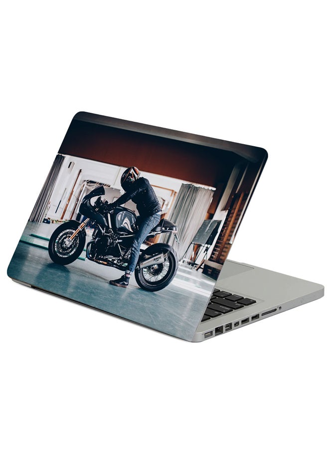 Fast Print Bmw Motorcycle Motorcyclist Printed Laptop Sleeve Multicolor 