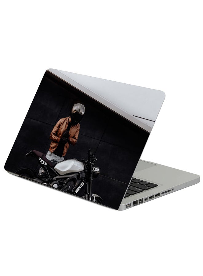Fast Print Motorcyclist Motorcycle Helmet Printed Laptop Sleeve Multicolour 