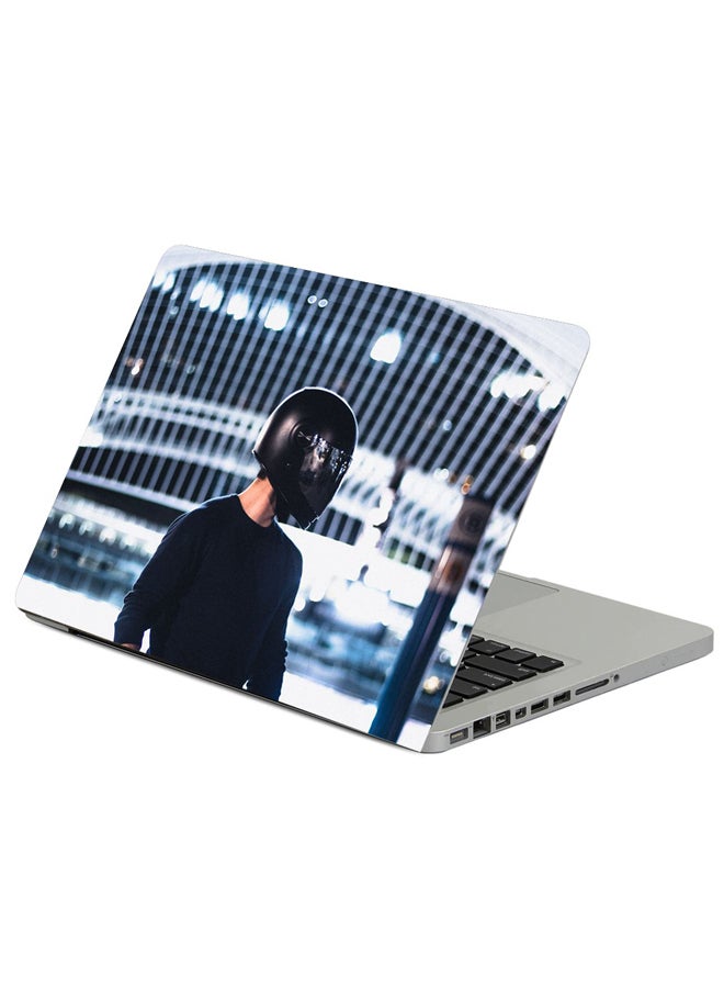 Fast Print Motorcyclist Helmet Motorcycle Printed Laptop Sleeve Multicolour 