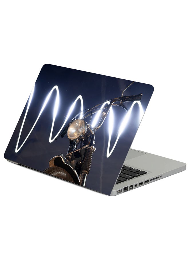 Motorcycle Bike Light Printed Laptop Sleeve Multicolour