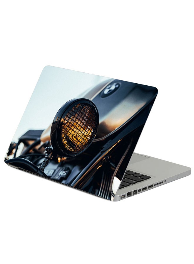 Motorcycle Bike Headlight Printed Laptop Sleeve Multicolour