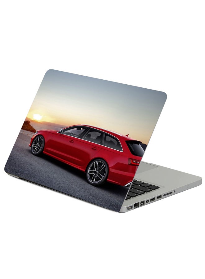 Fast Print Audi V-8 Rs6 Avant Printed Laptop Sleeve Multicolour