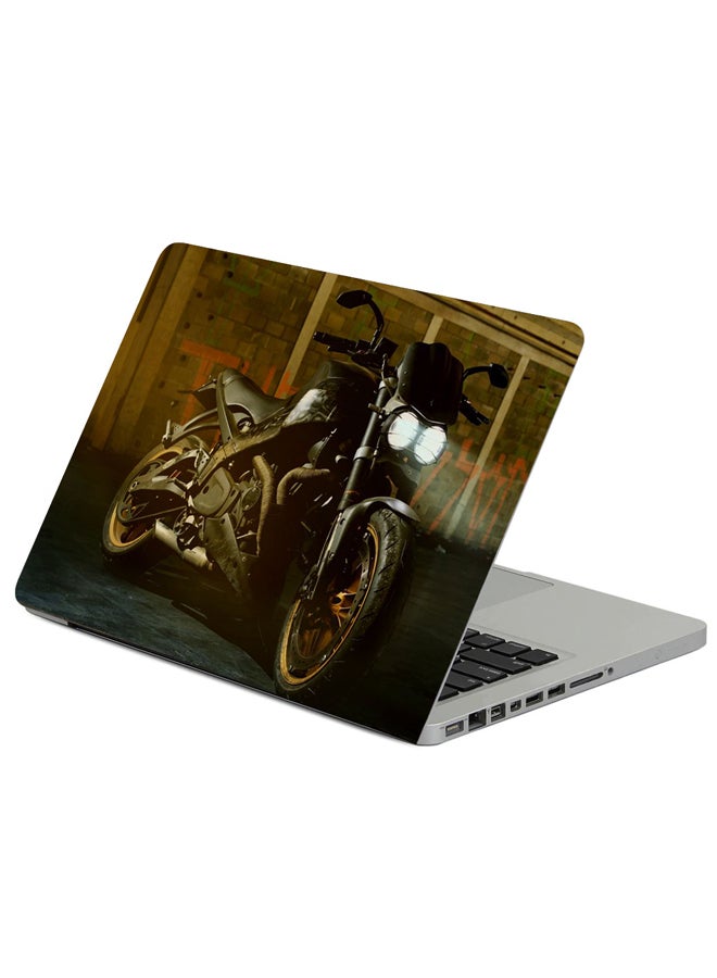 Fast Print Motorcycle Bike Wheel Printed Laptop Sleeve Multicolour