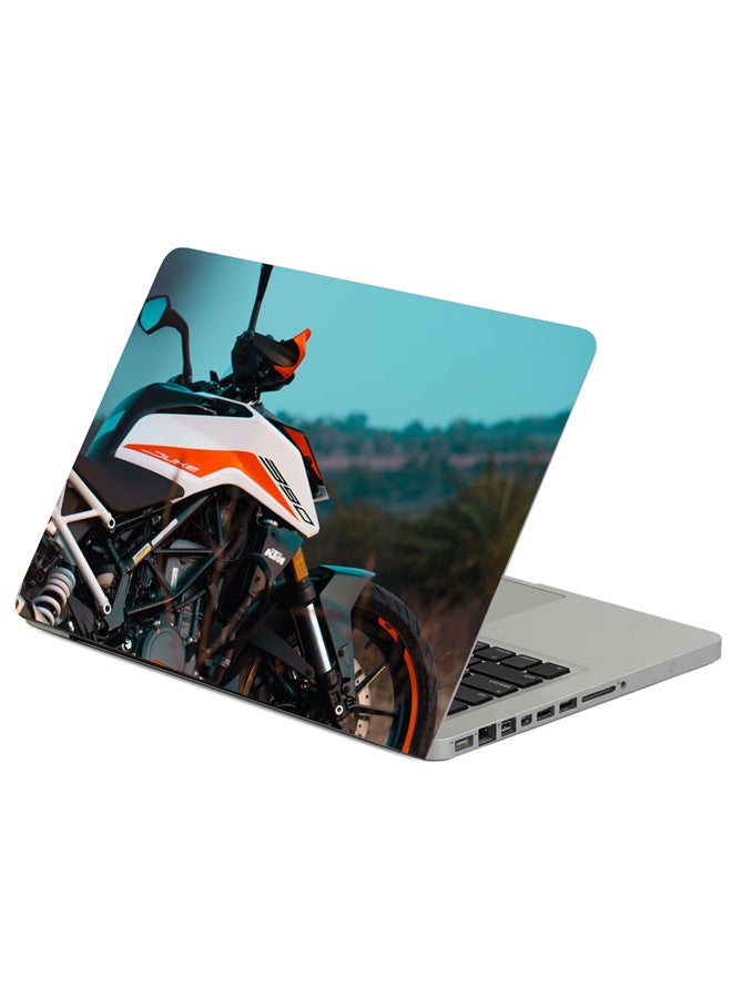 Fast Print Motorcycle Wheel Side View Printed Laptop Sleeve Multicolor