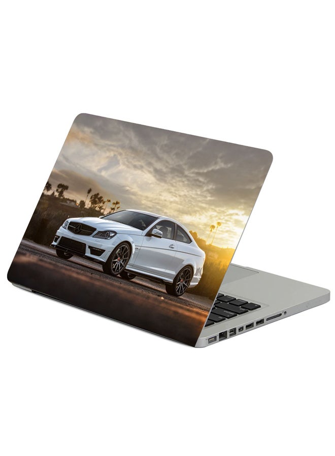 Fast Print Mercedes Benz Sunset Sun Printed Laptop Sleeve Multicolour