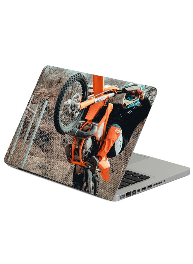 Fast Print Motorcycle Helmet Motorcyclist Printed Laptop Sleeve Multicolour