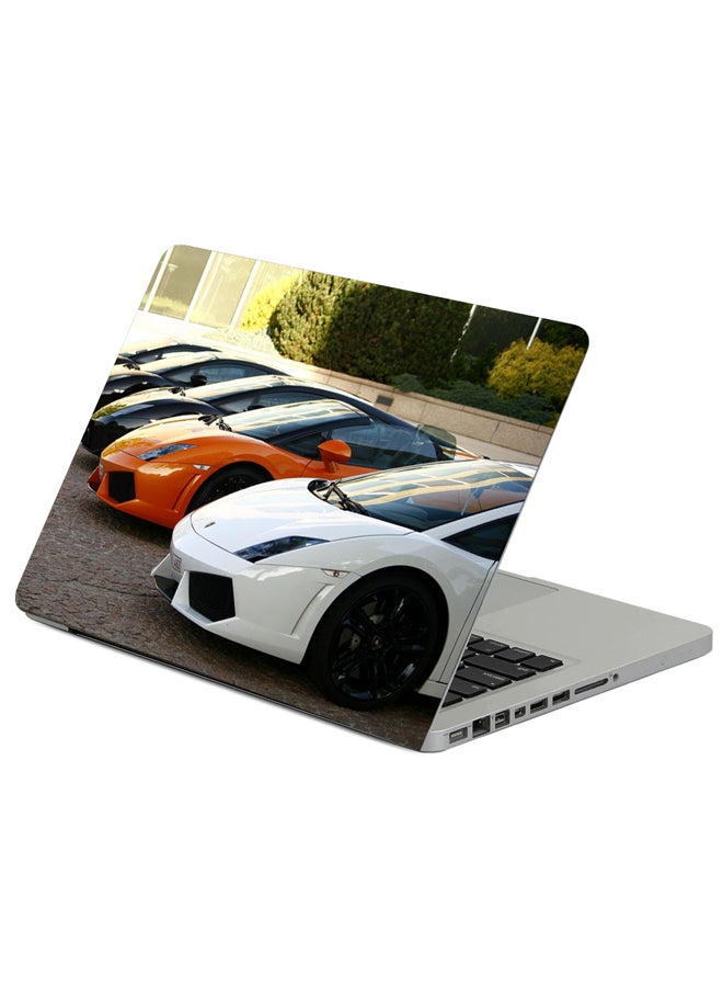 Fast Print Gallardo Trees Black Printed Laptop Protector Multicolour 
