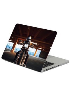 Motorcycle Motorcyclist Front View Printed Laptop Sleeve Multicolour