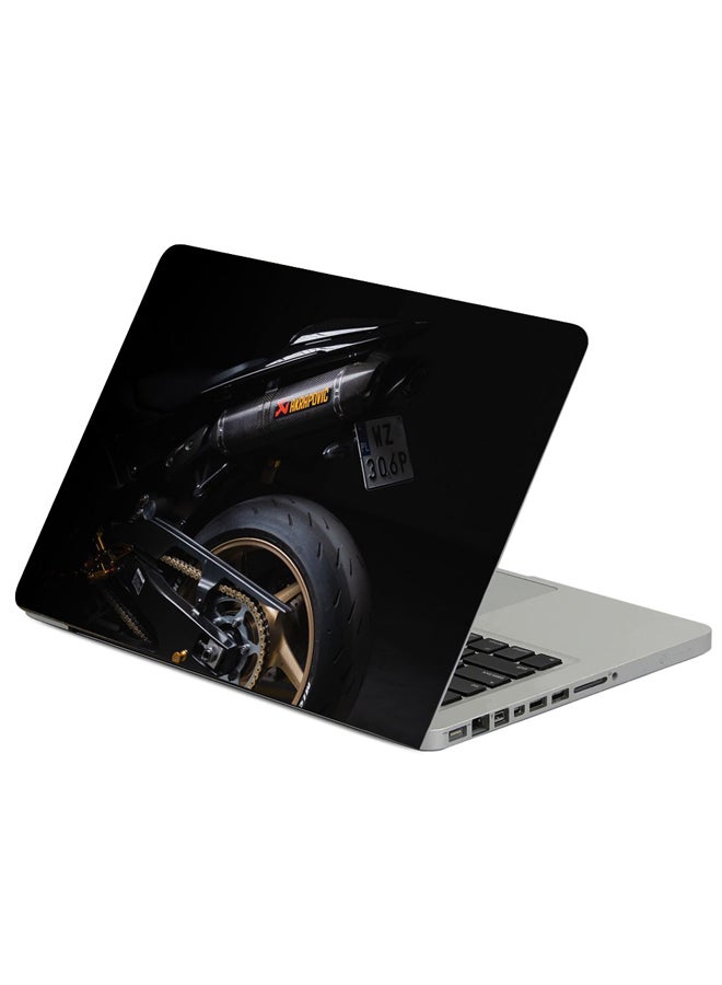 Fast Print Motorcycle Wheel Motor Printed Laptop Sleeve Multicolour